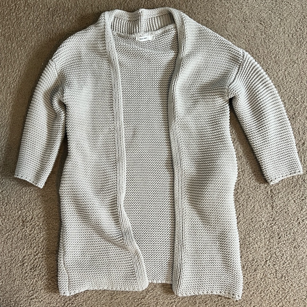 Mod Ref Chunky Knit Longline Cardigan Sweater: Gr… - image 6